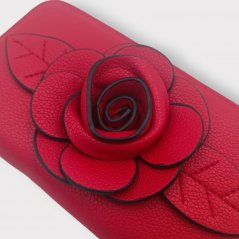 Červená peněženka Flower