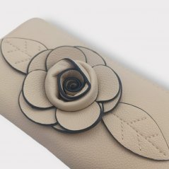 Béžová peněženka Flower
