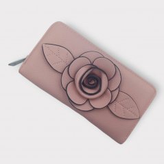 Světle růžová peněženka Flower