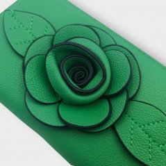 Zelená peněženka Flower
