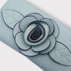 Světle modrá peněženka Flower
